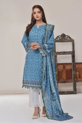 2PC Unstitched Printed Lawn Shirt and Dupatta KSD-2476