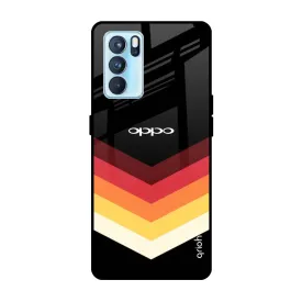 Abstract Arrow Pattern Glass Case For Oppo Reno6