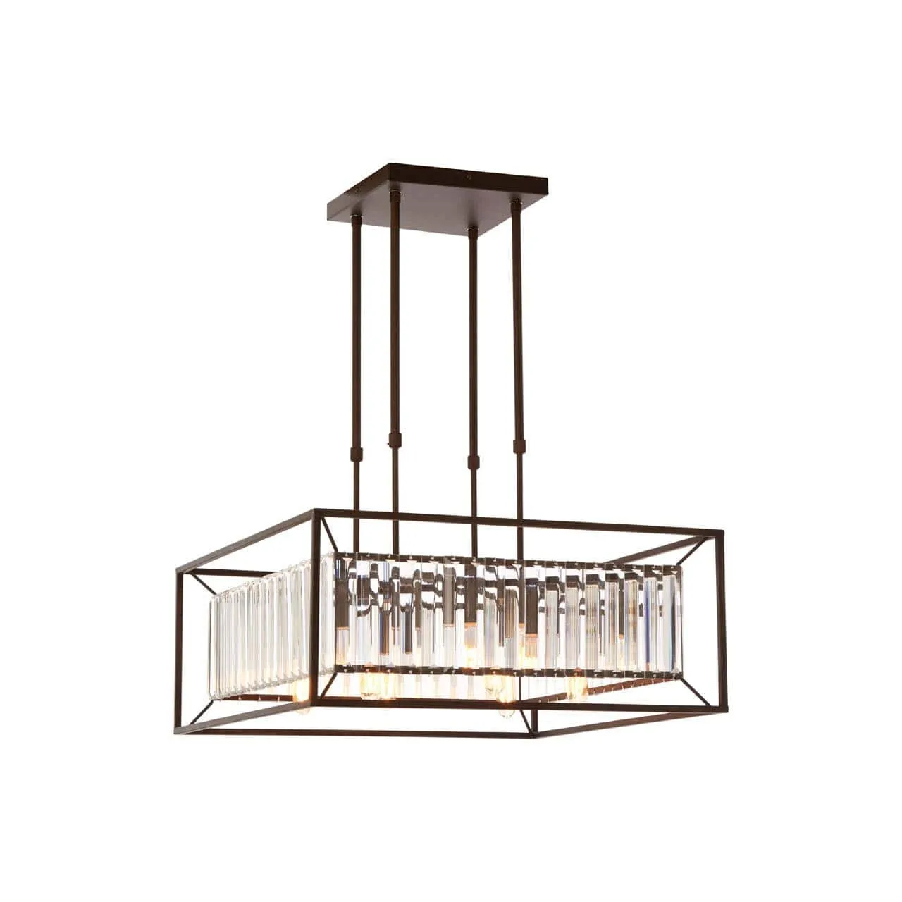 Akiko 6 Bulb Black Finish Pendant Lamp