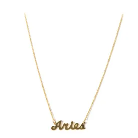 AMANO STUDIO Zodiac Sign Gold Calligraphy Script Necklace