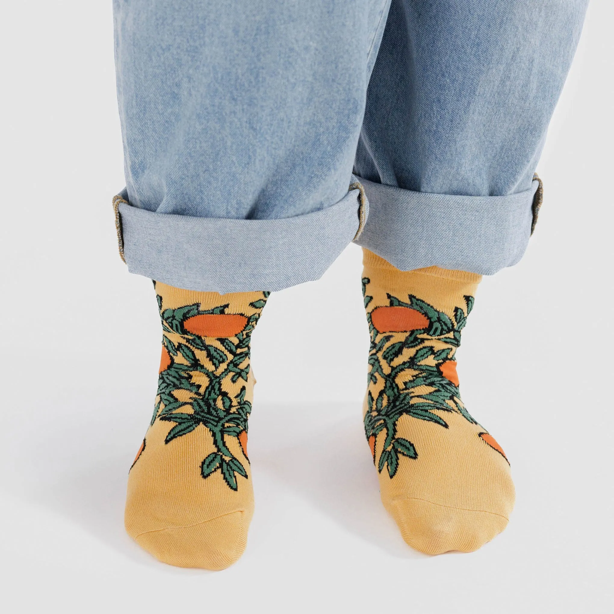 Baggu Crew Socks - Orange Tree