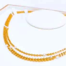 Beautiful Layered Gold Bead 22k Gold Necklace