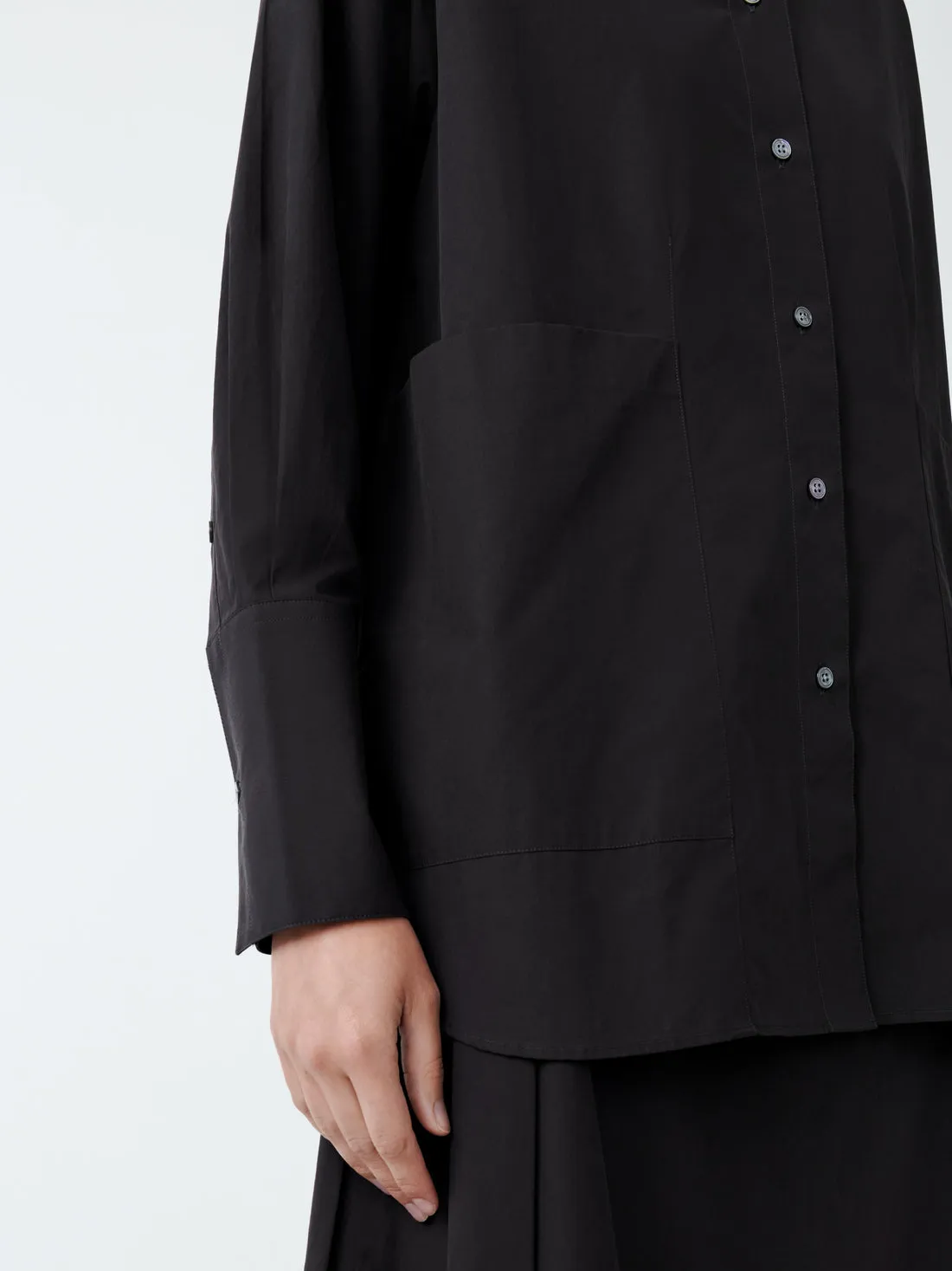 Beek Powder Cotton Shirt - Black Grape