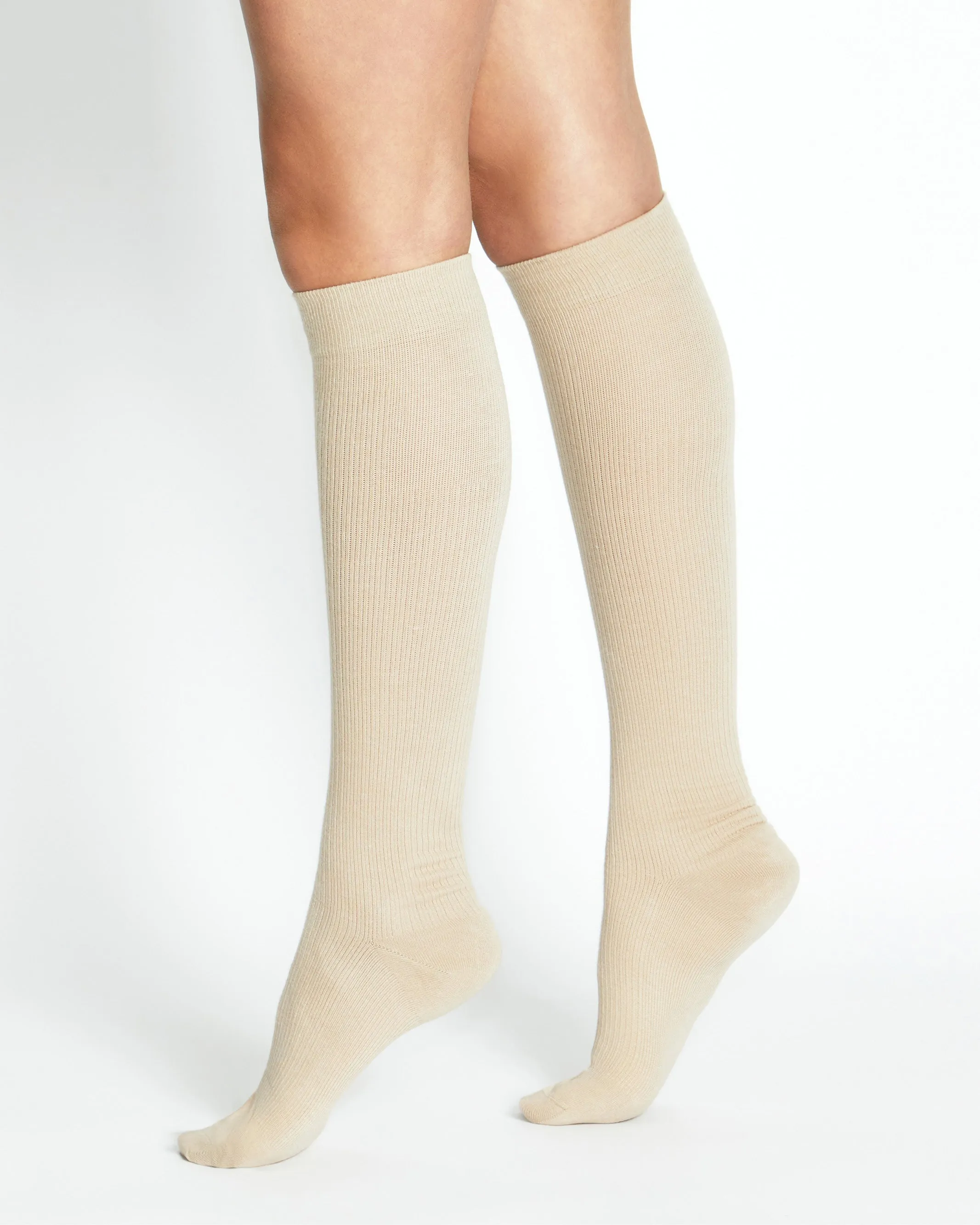 Charnos Cotton Rich Compression Travel Socks Knee Highs