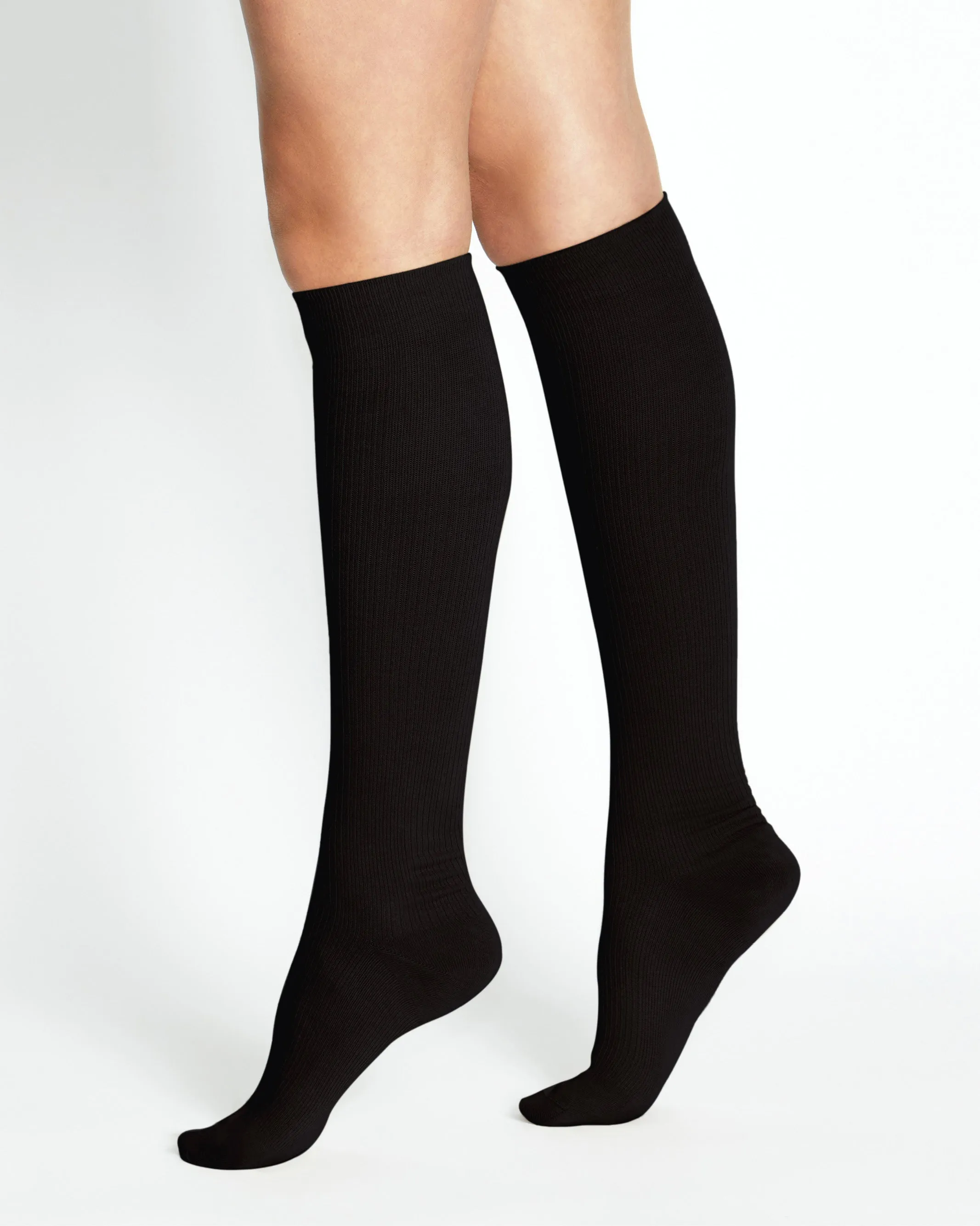 Charnos Cotton Rich Compression Travel Socks Knee Highs