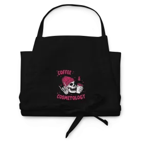 Coffee & Cosmetology Skeleton Embroidered Stylist Apron