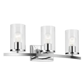 Crosby 23 In 3-Lights Bathroom Vanity Light, Chrome Finish