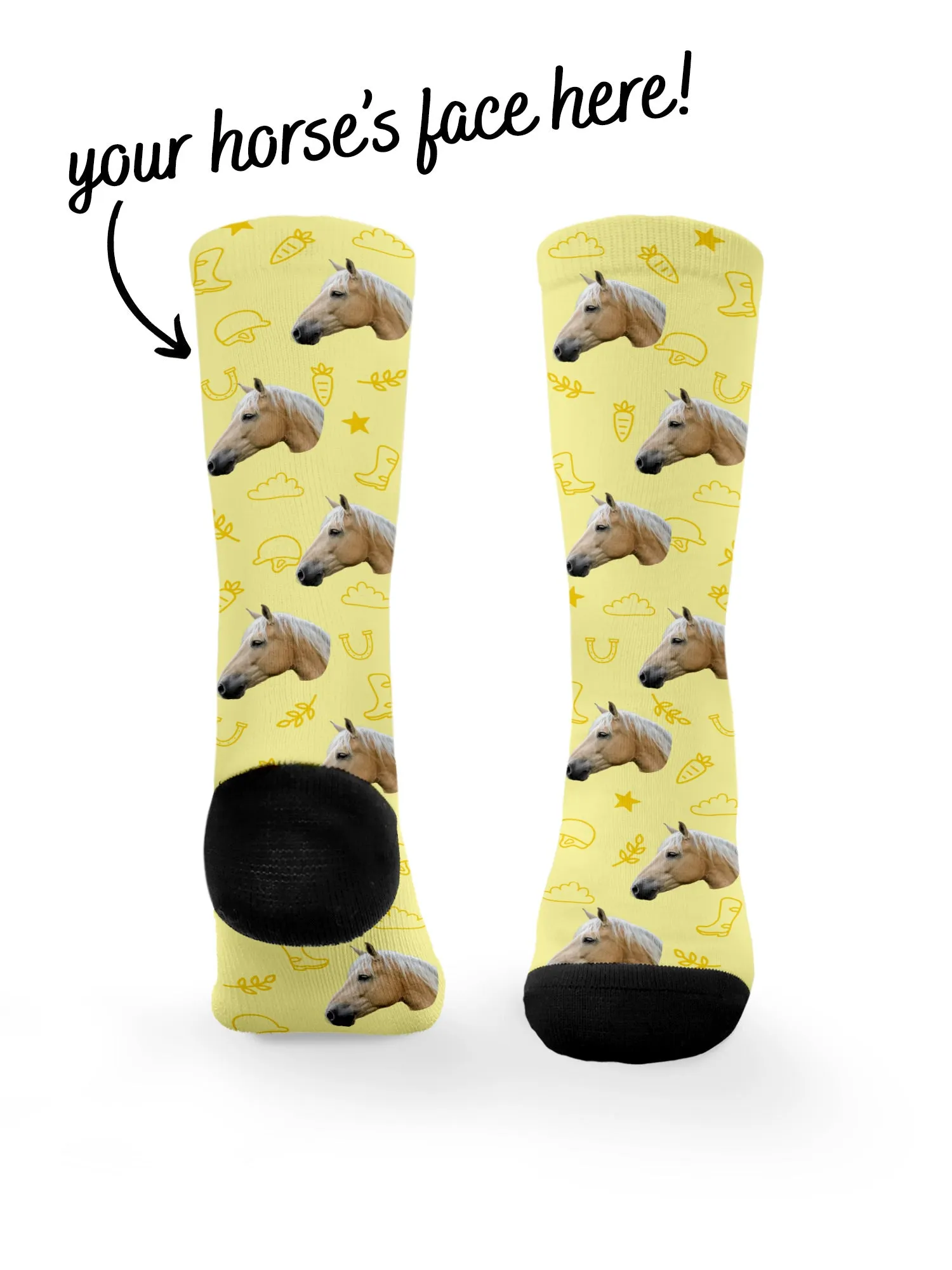 Custom Horse Face Dress Socks