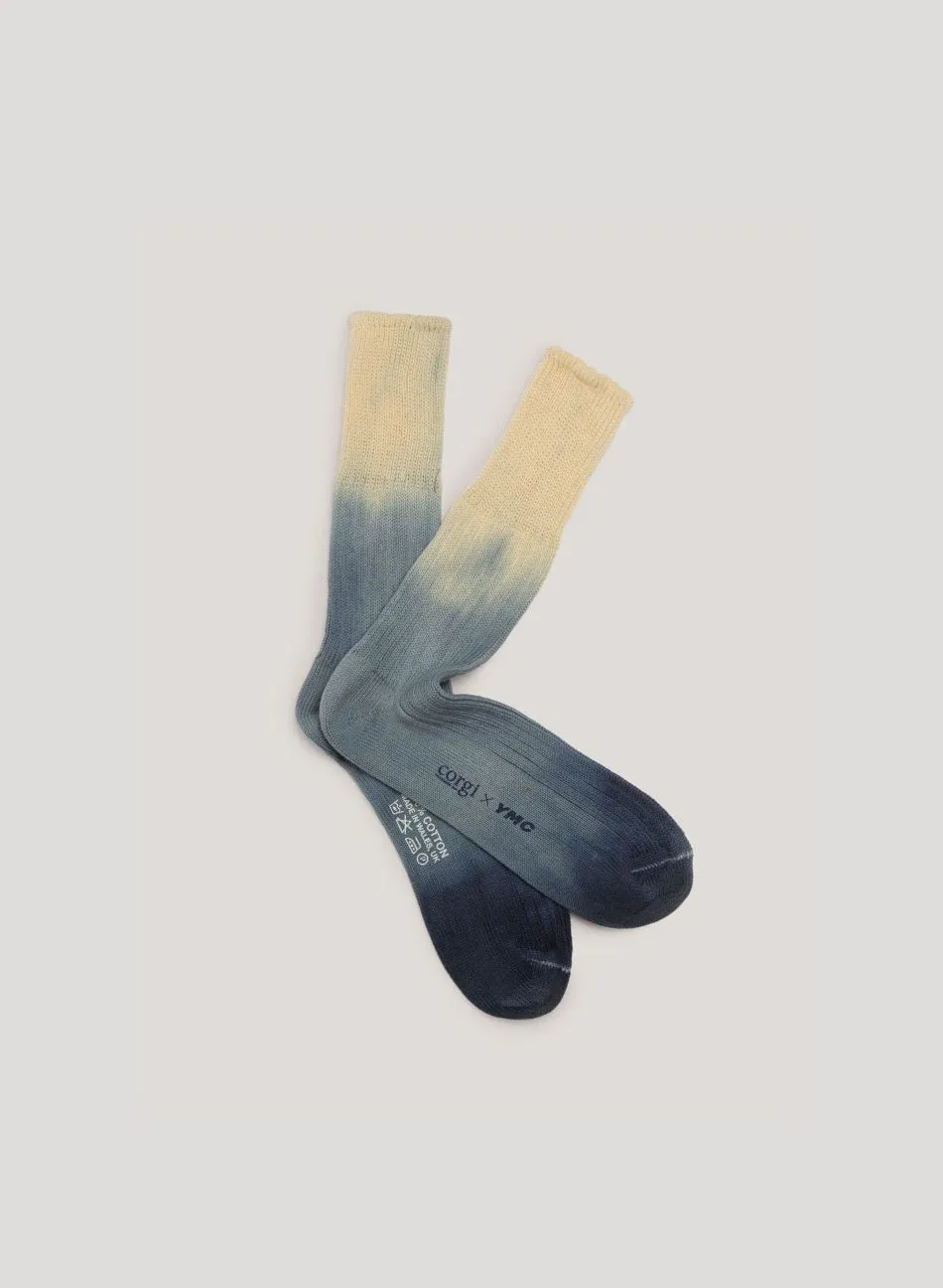 Dip Dye Sock Blue