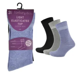 Foxbury Ladies 3pack Softtop Socks SK260