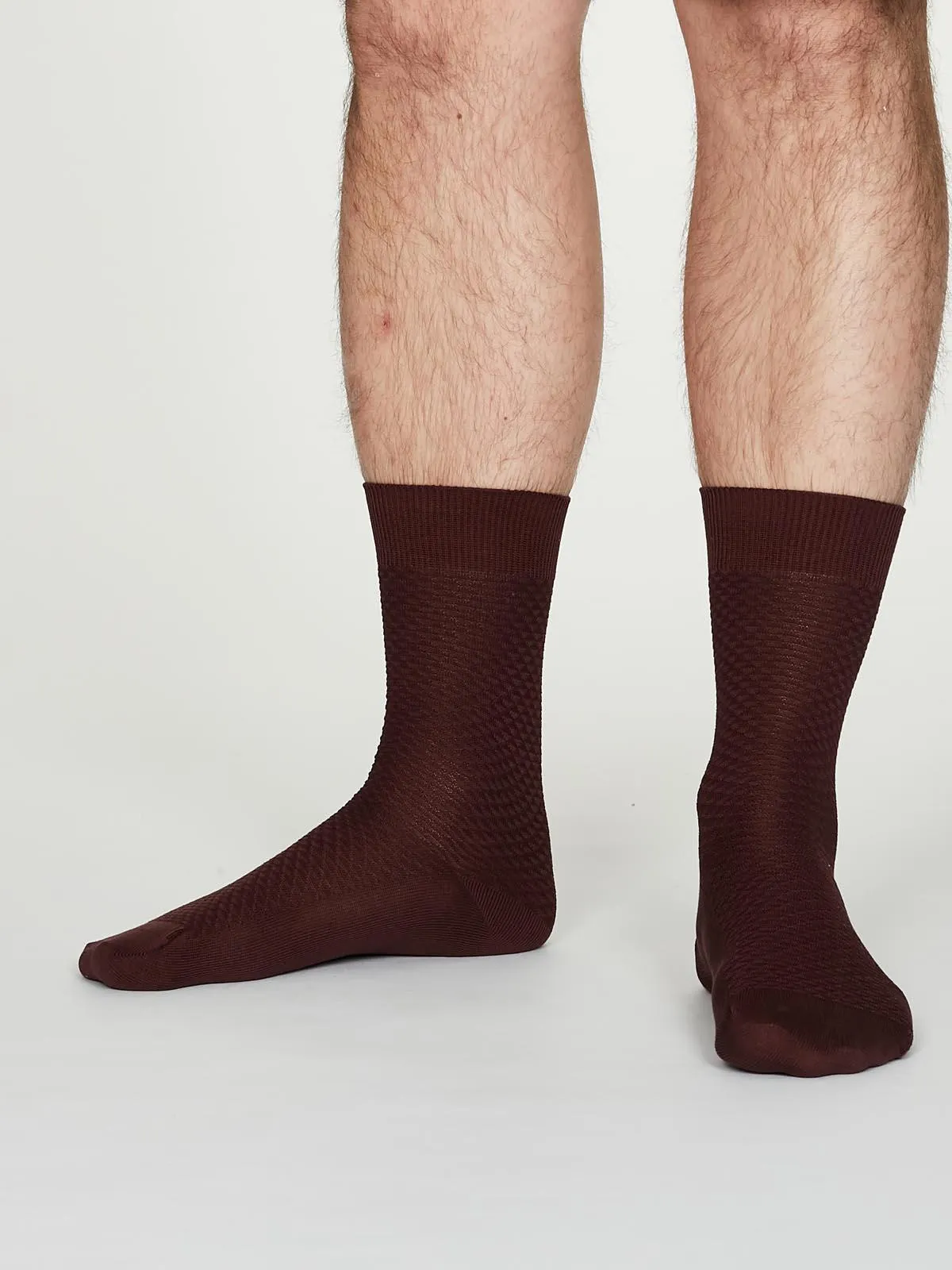 GEOFFREY SOCKS - BURGUNDY