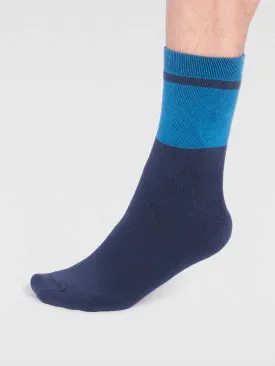 Gordon Organic Cotton Plain Walker Socks - Slate Blue