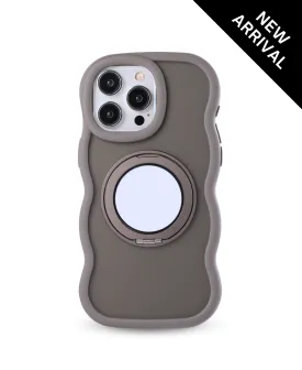 Gray Wavy Mirror MagSafe Phone Case