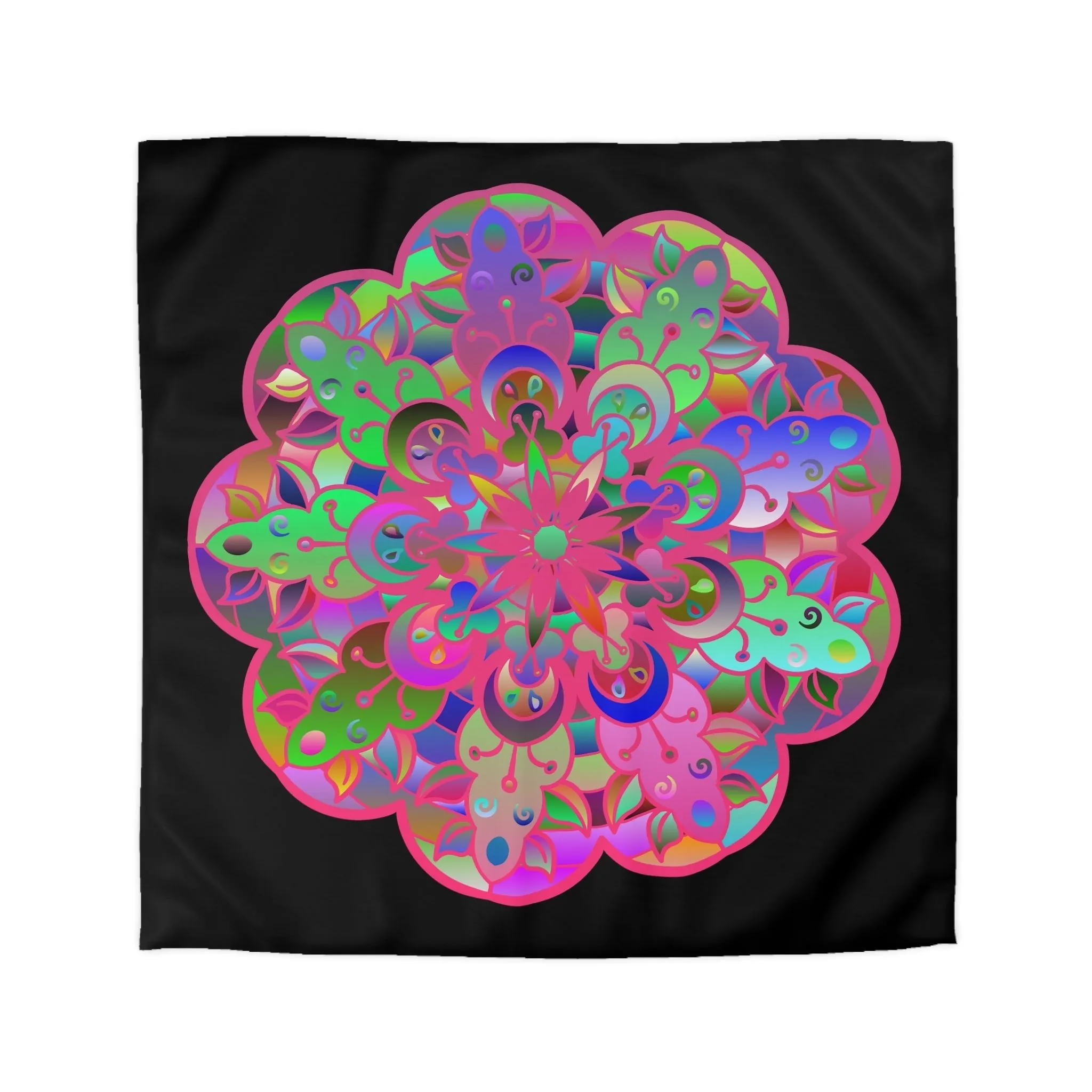 Handmade Mandala Art Microfiber Duvet Cover - Colorful Design