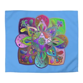 Handmade Mandala Art Microfiber Duvet Cover - Colorful Design