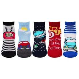 Infants Fancy Abstract Design Socks- Pack of 5