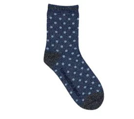 KCA 2260001 Single pack glitter dot socks 1065 limoges women