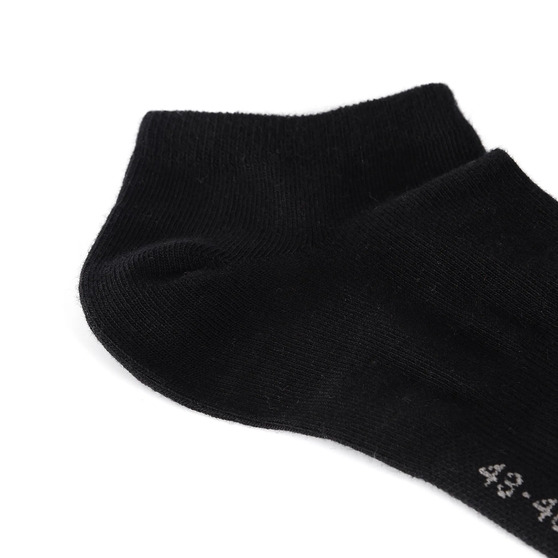 Laulax 6 Pairs Finest Combed Cotton Arch Support Trainer Socks, Black, Size UK 9 - 11 / Europ 43 - 46