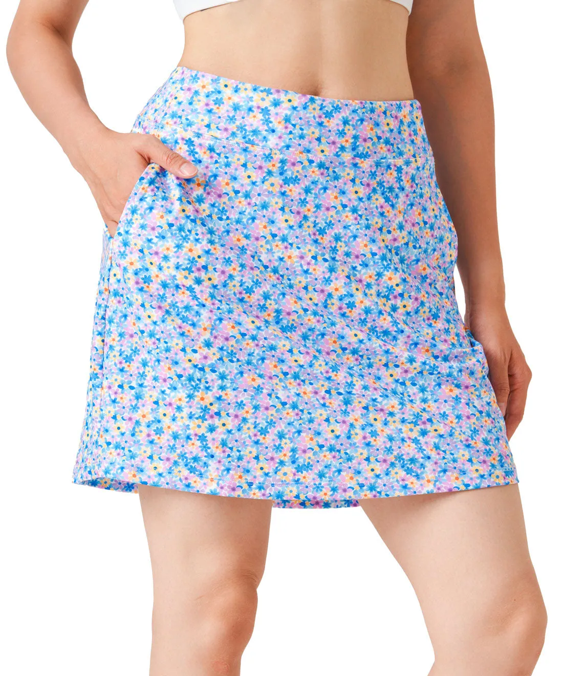 Long Skort, Floral, 17"