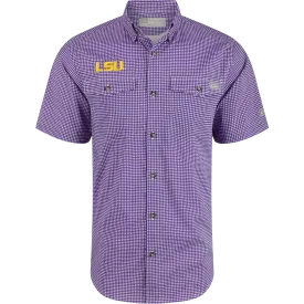 LSU Frat Gingham Short Sleeve Shirt