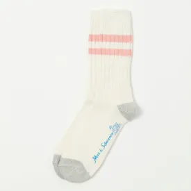 Merz b. Schwanen GS05 Stripe Socks - Nature/Peach