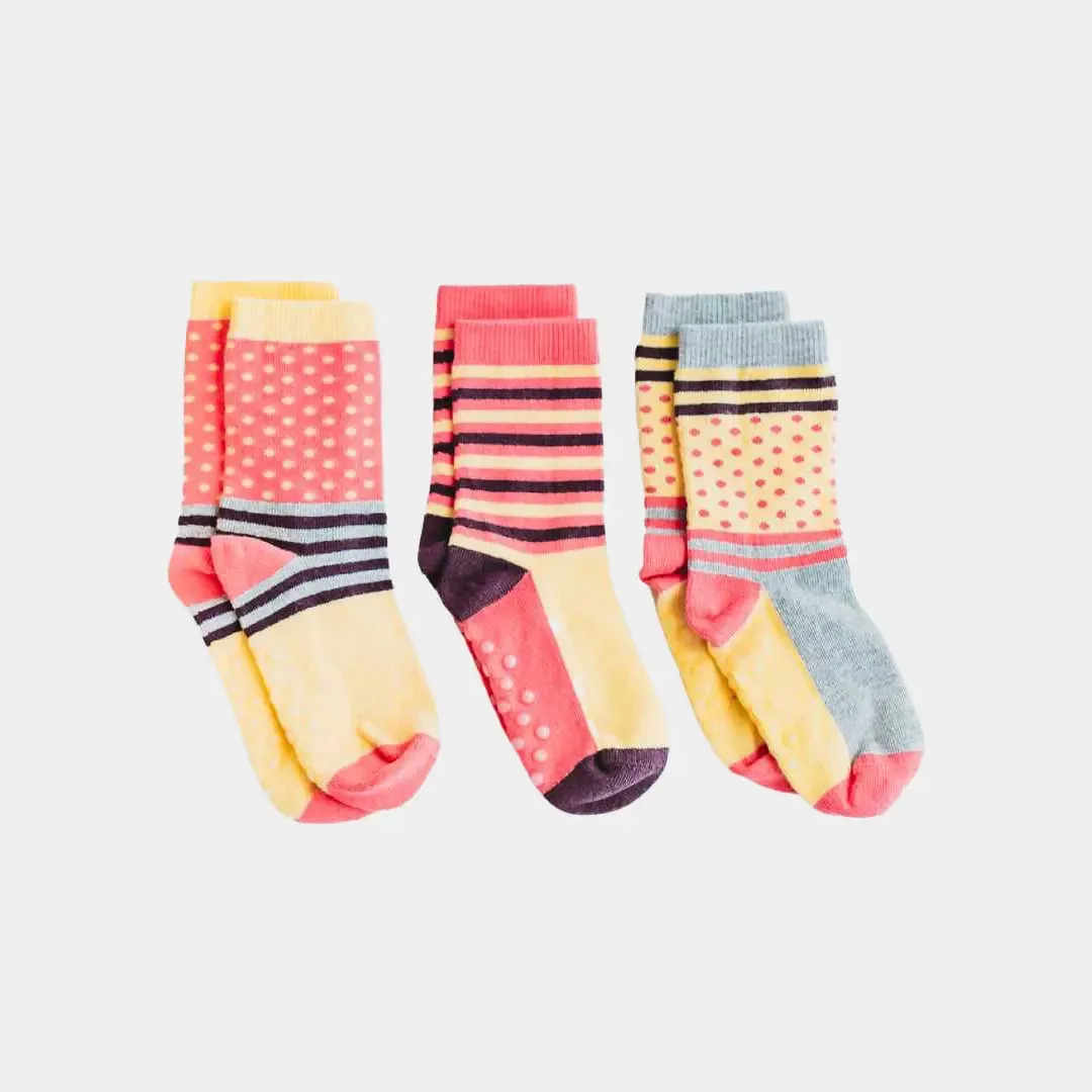 Mixed Patterns Kids Organic Cotton Socks (3-pack)