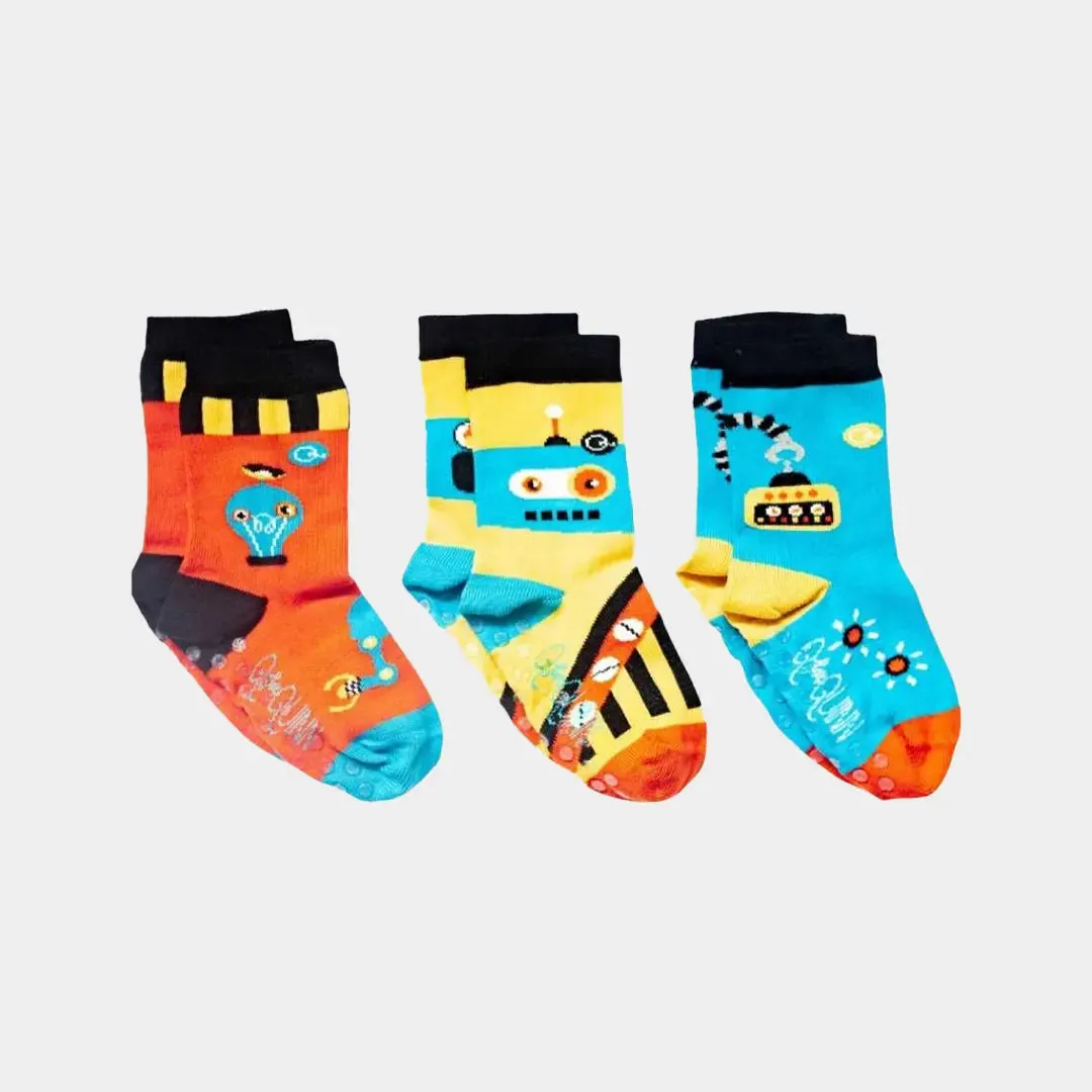 Mixed Patterns Kids Organic Cotton Socks (3-pack)