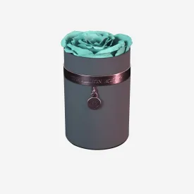 One in a Million™ Round Gray Box | Charm Edition | Turquoise Rose