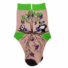 Pandas Watering the Sock Joshua Tree from the Sock Panda (Adult Small -  Shoe Sizes 2-5)