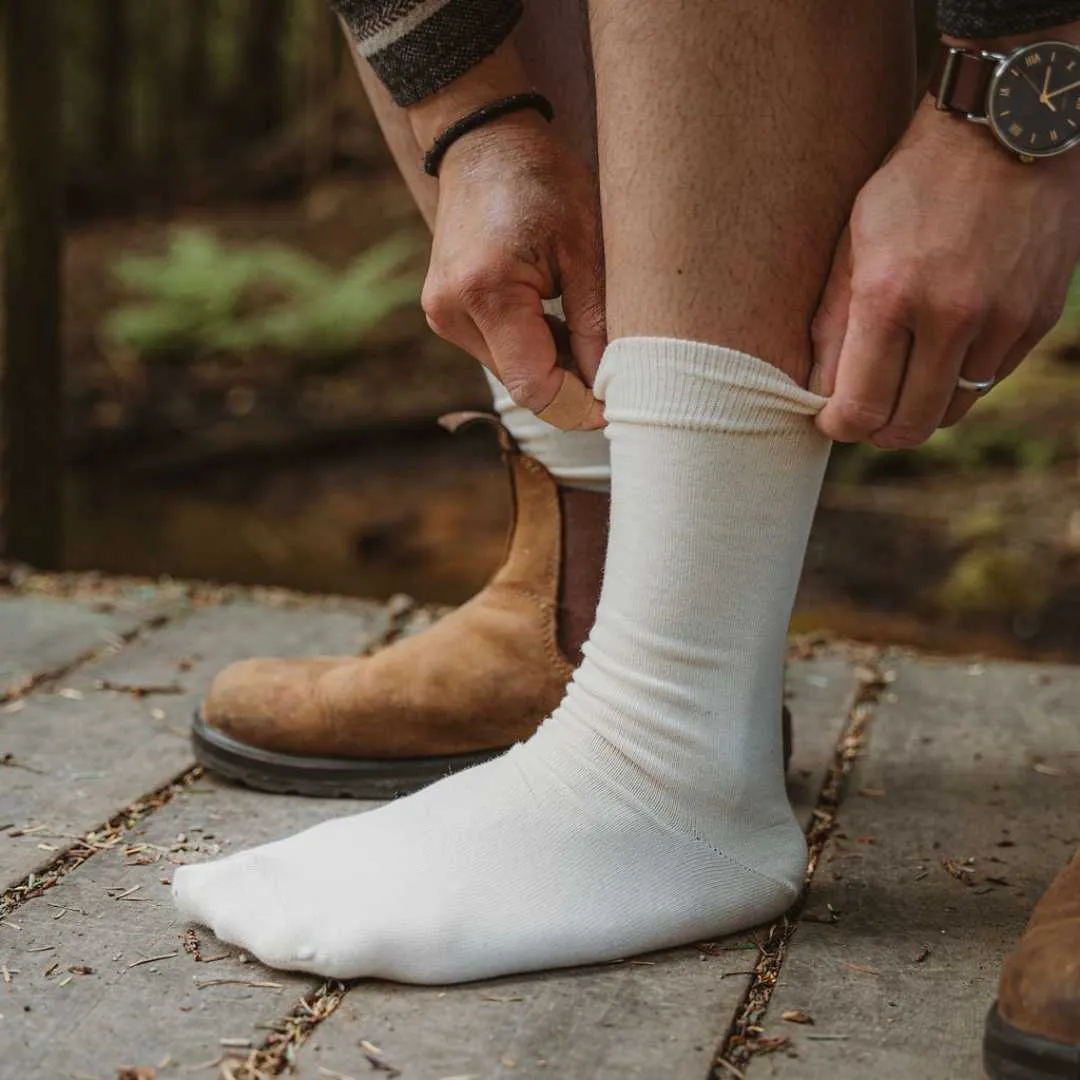 Pure (no dye) Adult Trouser Socks - 98% Organic Cotton