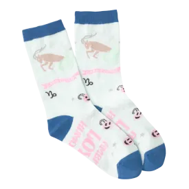 "Capricorn" Crew Socks by K Bell-Medium