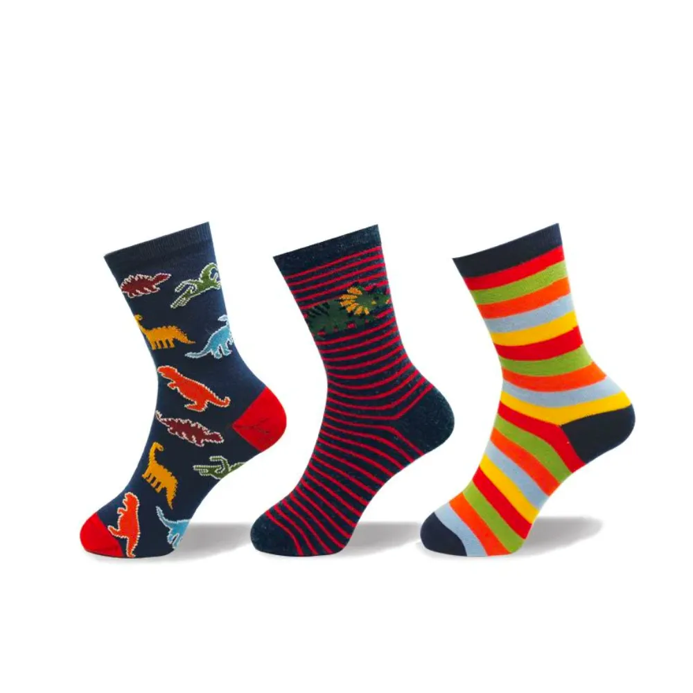 "Dinosaurs" Kids Assorted Socks 3PK by Point Zero