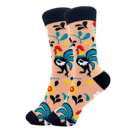 Rooster Socks from the Sock Panda (Adult Medium - Women's Shoe Sizes 5-10)