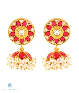 The Ankush Silver Kundan Jhumkas