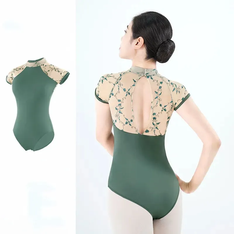 The Eloise Leotard - Embroidered Raglan Sleeve - Bridgerton Collection