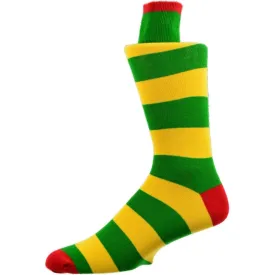 Yellow-Green Striped Cotton Crew